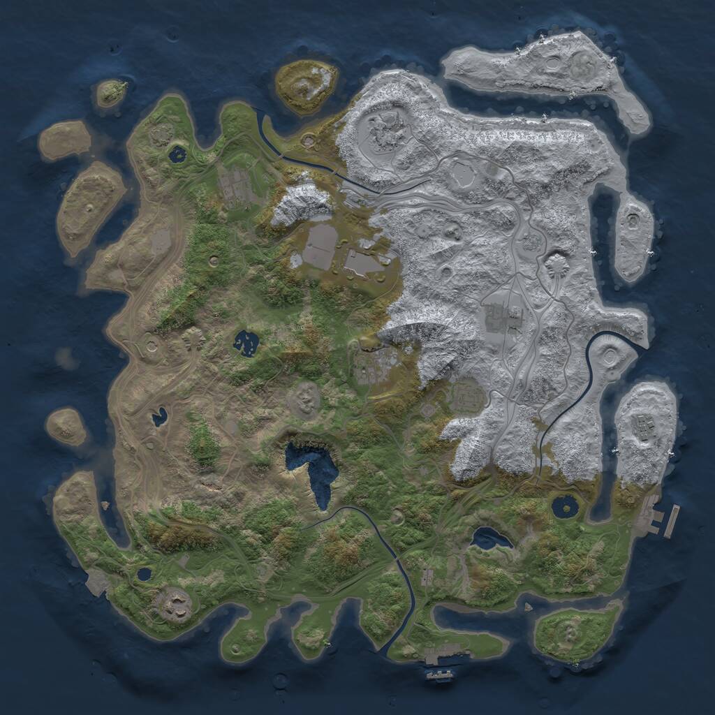 Rust Map: Procedural Map, Size: 4250, Seed: 1392771325, 15 Monuments