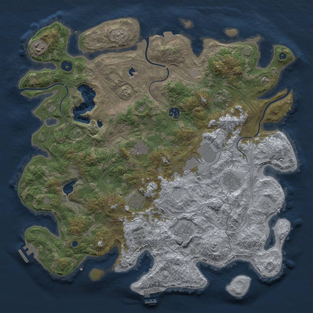 Rust Map: Procedural Map, Size: 4250, Seed: 42721450, 15 Monuments