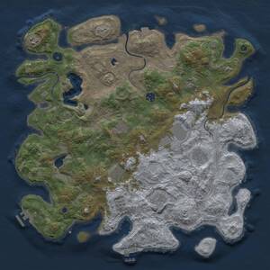 Thumbnail Rust Map: Procedural Map, Size: 4250, Seed: 42721450, 15 Monuments