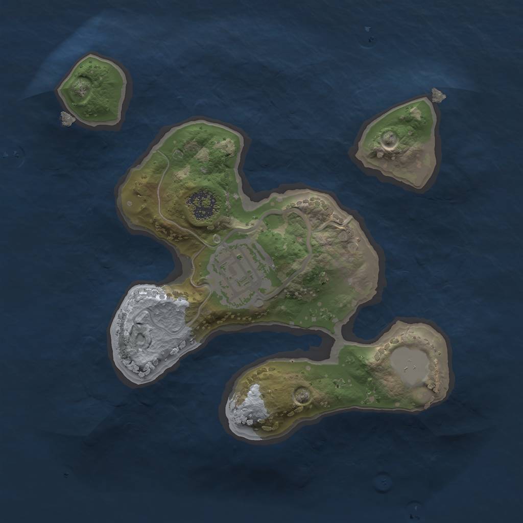 Rust Map: Procedural Map, Size: 1800, Seed: 6750360, 4 Monuments