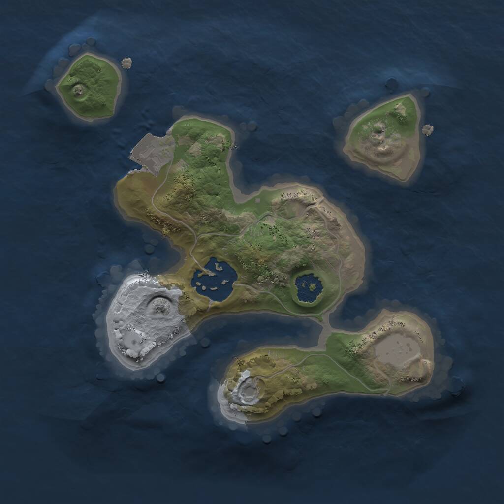 Rust Map: Procedural Map, Size: 1800, Seed: 6750360, 2 Monuments