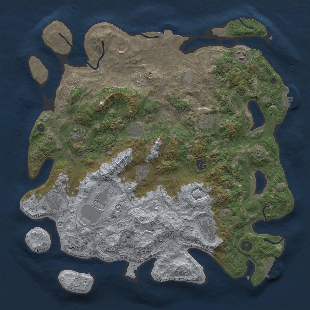 Rust Map: Procedural Map, Size: 4250, Seed: 98421189, 19 Monuments