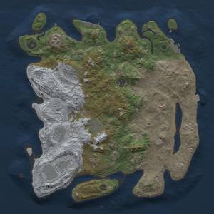 Thumbnail Rust Map: Procedural Map, Size: 3700, Seed: 1545028086, 17 Monuments