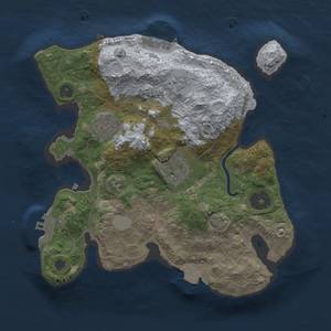 Thumbnail Rust Map: Procedural Map, Size: 2500, Seed: 1234567891, 9 Monuments