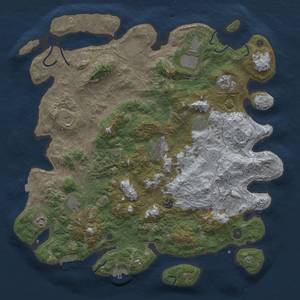 Thumbnail Rust Map: Procedural Map, Size: 4500, Seed: 1019746880, 19 Monuments