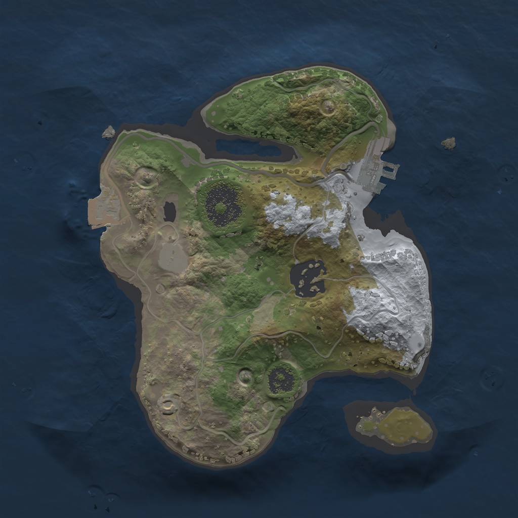 Rust Map: Procedural Map, Size: 2000, Seed: 1659403953, 5 Monuments