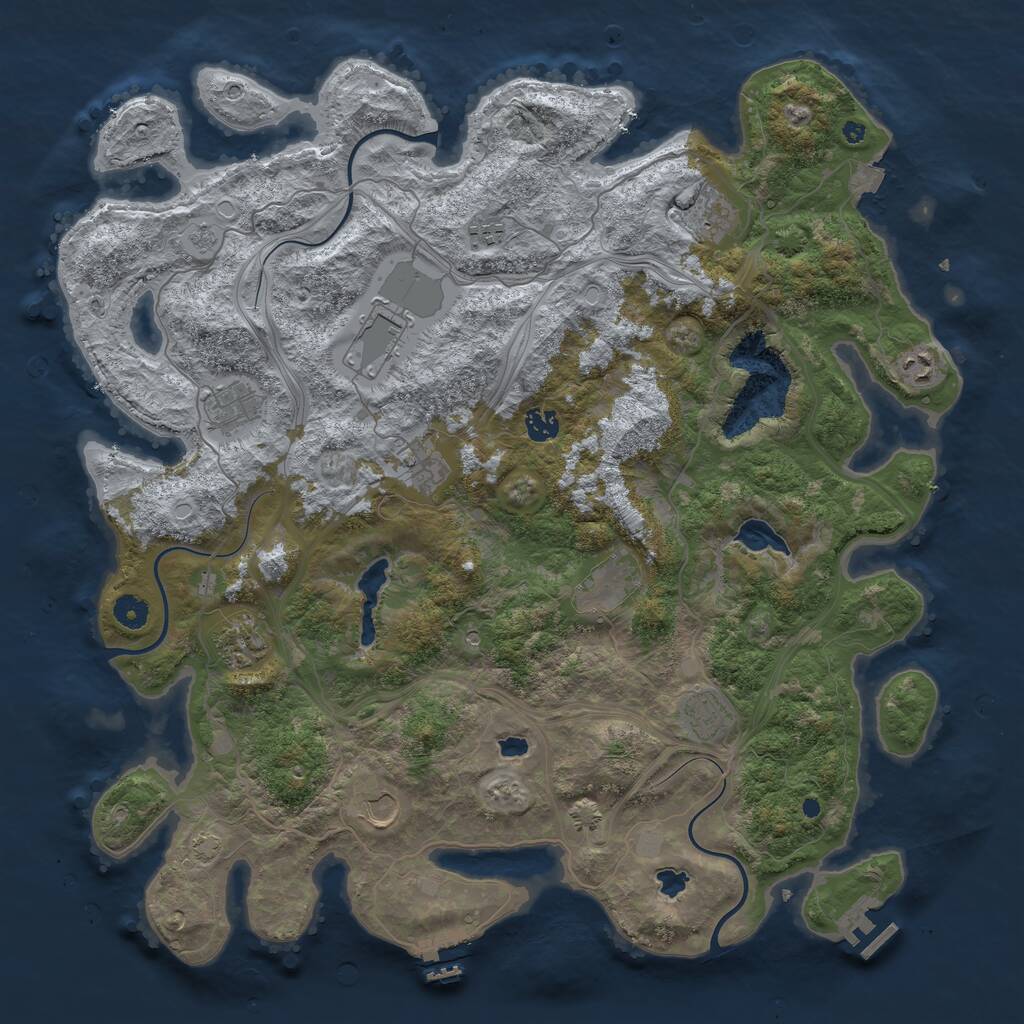 Rust Map: Procedural Map, Size: 4500, Seed: 3260, 17 Monuments