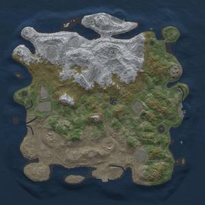 Thumbnail Rust Map: Procedural Map, Size: 4000, Seed: 1931329217, 19 Monuments