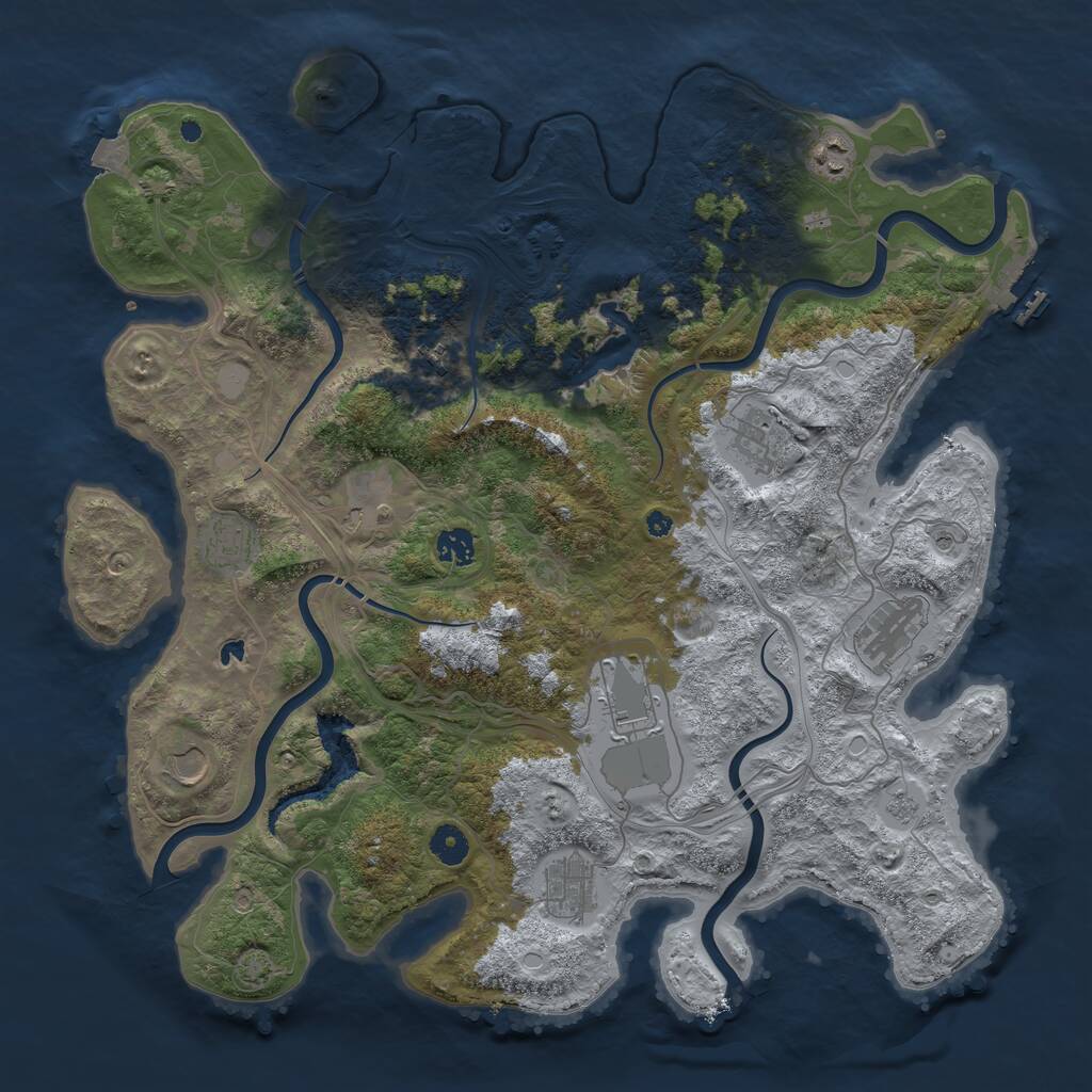 Rust Map: Procedural Map, Size: 4250, Seed: 36446941, 15 Monuments