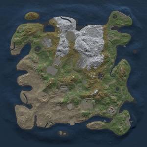 Thumbnail Rust Map: Procedural Map, Size: 3500, Seed: 2142675148, 16 Monuments