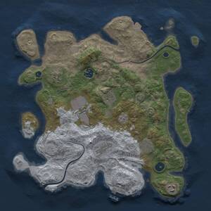 Thumbnail Rust Map: Procedural Map, Size: 3500, Seed: 760663564, 12 Monuments