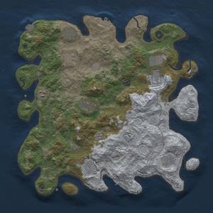 Thumbnail Rust Map: Procedural Map, Size: 4000, Seed: 1807309750, 18 Monuments