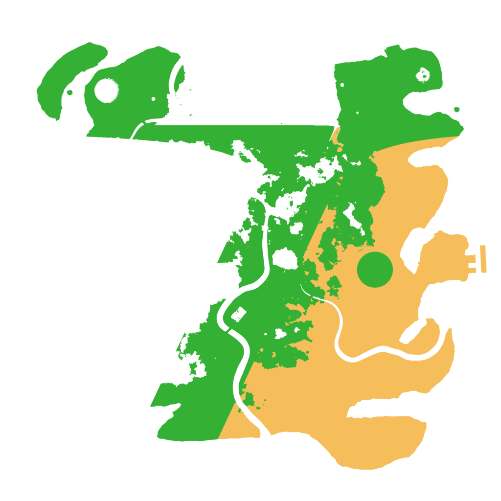 Biome Rust Map: Procedural Map, Size: 3700, Seed: 95482195