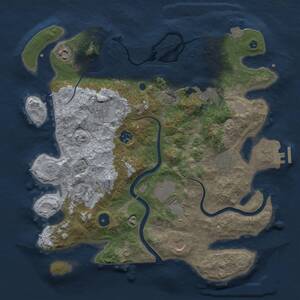 Thumbnail Rust Map: Procedural Map, Size: 3700, Seed: 95482195, 14 Monuments