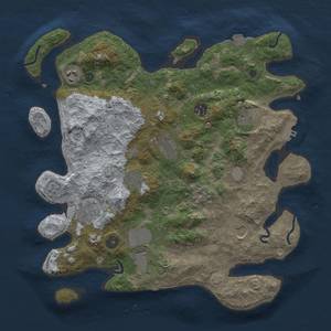 Thumbnail Rust Map: Procedural Map, Size: 3700, Seed: 95482195, 16 Monuments