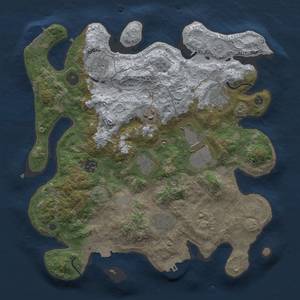 Thumbnail Rust Map: Procedural Map, Size: 3500, Seed: 1002028, 17 Monuments