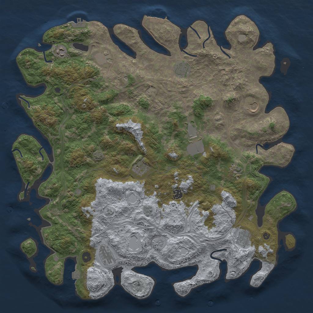 Rust Map: Procedural Map, Size: 4750, Seed: 755792414, 19 Monuments