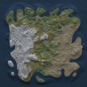 Thumbnail Rust Map: Procedural Map, Size: 3700, Seed: 22829905, 18 Monuments