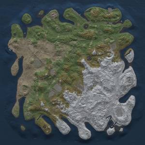 Thumbnail Rust Map: Procedural Map, Size: 4500, Seed: 424853044, 19 Monuments
