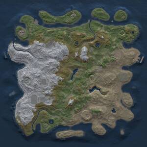 Thumbnail Rust Map: Procedural Map, Size: 4250, Seed: 1807087679, 15 Monuments