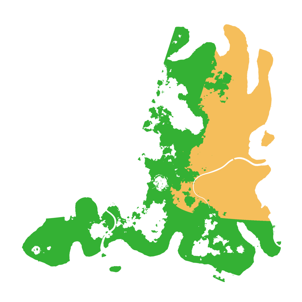 Biome Rust Map: Procedural Map, Size: 3600, Seed: 11805