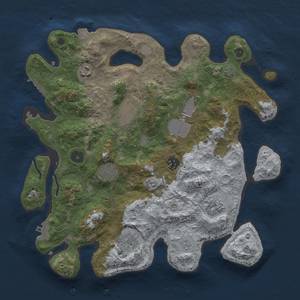 Thumbnail Rust Map: Procedural Map, Size: 3500, Seed: 1627741820, 15 Monuments