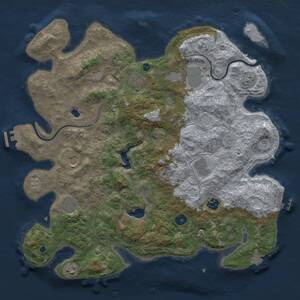 Thumbnail Rust Map: Procedural Map, Size: 4000, Seed: 1071814051, 15 Monuments