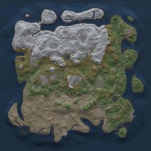 Thumbnail Rust Map: Procedural Map, Size: 4096, Seed: 1316927940, 18 Monuments