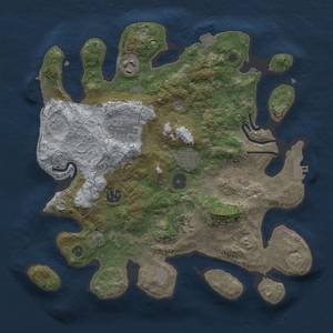 Thumbnail Rust Map: Procedural Map, Size: 3250, Seed: 5475478, 13 Monuments