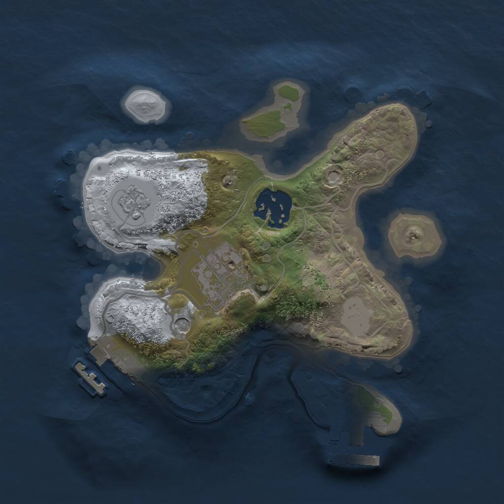 Rust Map: Procedural Map, Size: 2000, Seed: 612356, 7 Monuments