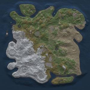 Thumbnail Rust Map: Procedural Map, Size: 4000, Seed: 1854070441, 19 Monuments