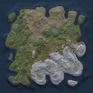 Thumbnail Rust Map: Procedural Map, Size: 3750, Seed: 528896322, 17 Monuments