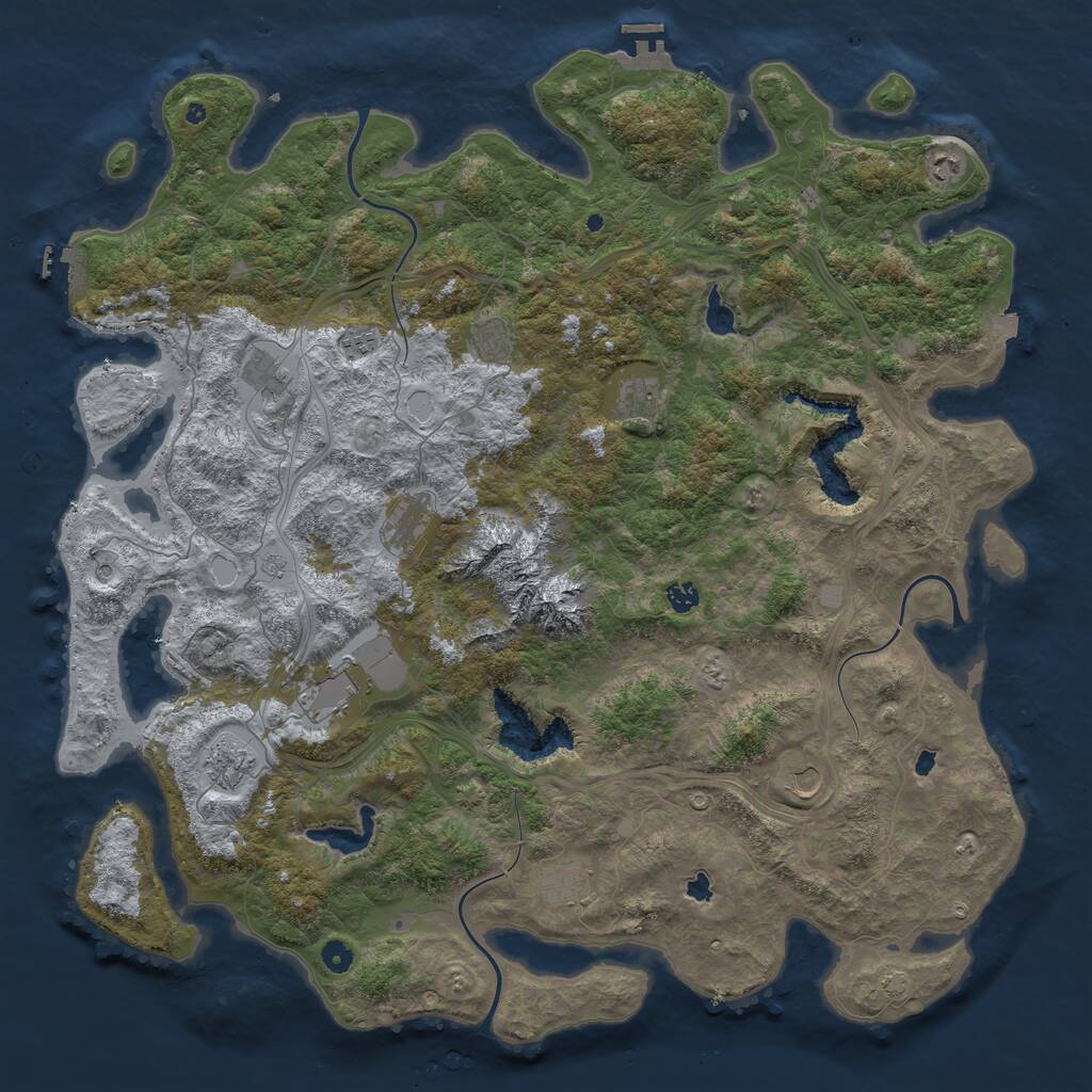Rust Map: Procedural Map, Size: 5200, Seed: 6739, 17 Monuments