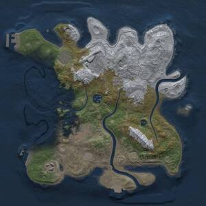 Thumbnail Rust Map: Procedural Map, Size: 3250, Seed: 829256941, 13 Monuments