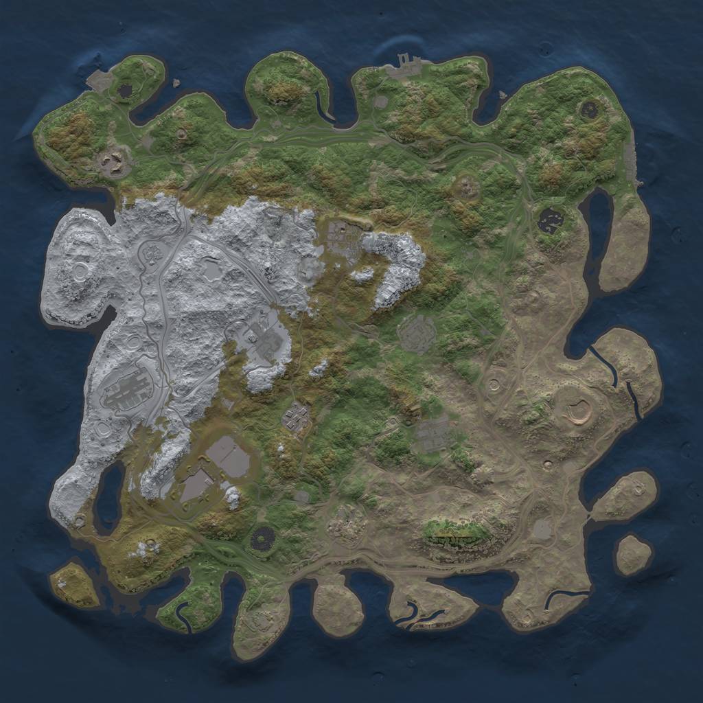 Rust Map: Procedural Map, Size: 4250, Seed: 18052024, 19 Monuments