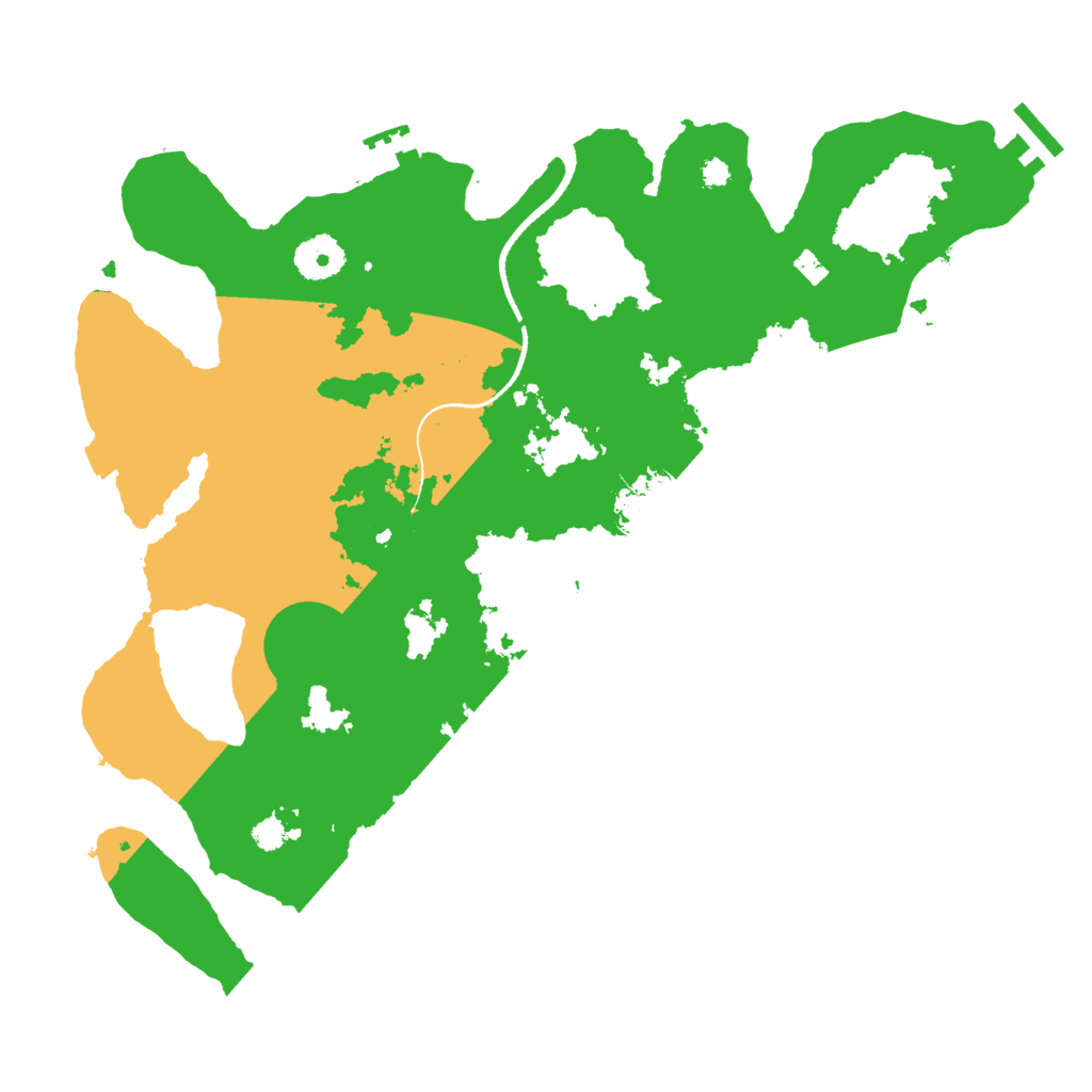 Biome Rust Map: Procedural Map, Size: 3500, Seed: 54419043