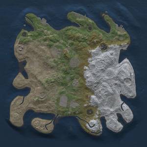 Thumbnail Rust Map: Procedural Map, Size: 3500, Seed: 1446259993, 16 Monuments