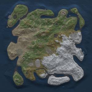 Thumbnail Rust Map: Procedural Map, Size: 3500, Seed: 1502549667, 14 Monuments