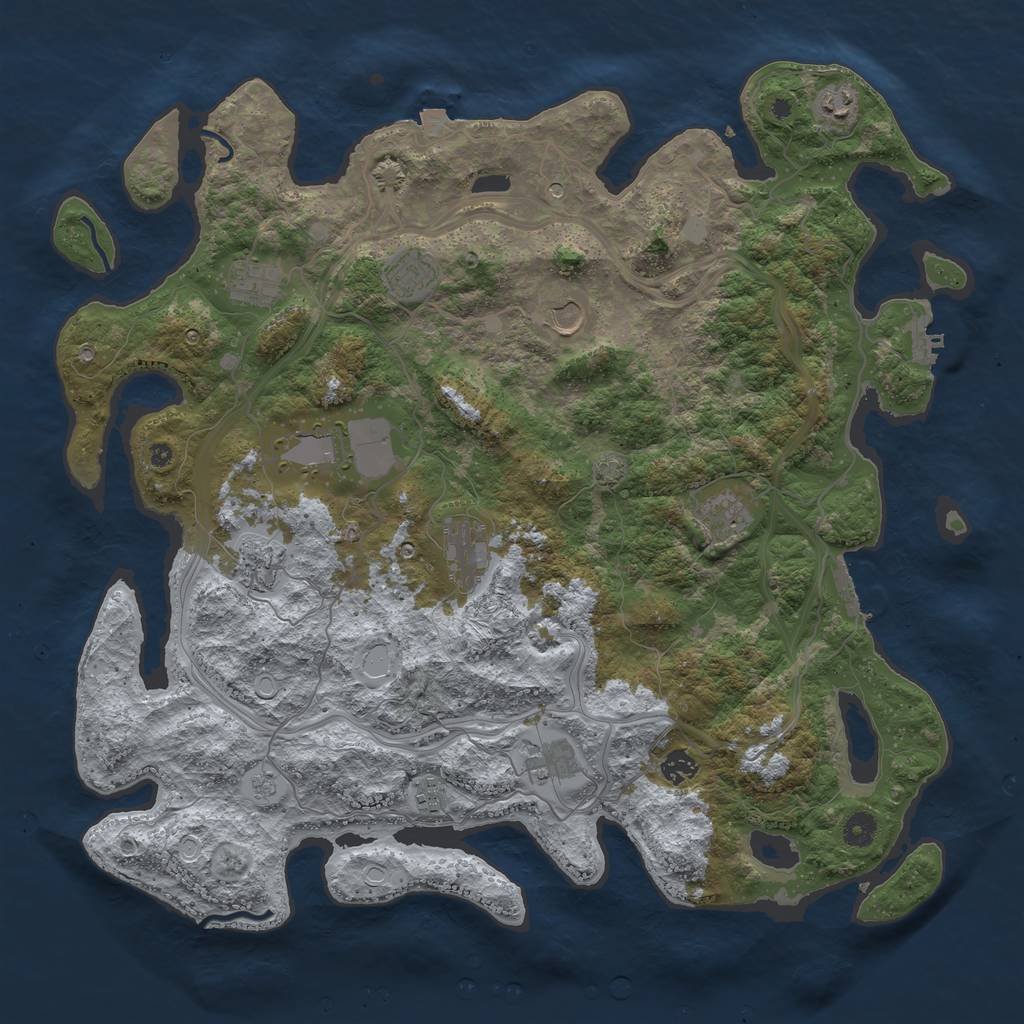 Rust Map: Procedural Map, Size: 4500, Seed: 1526937431, 19 Monuments