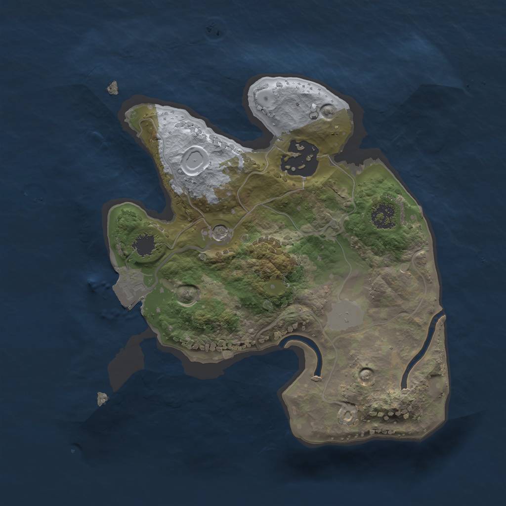 Rust Map: Procedural Map, Size: 2000, Seed: 3333333, 5 Monuments