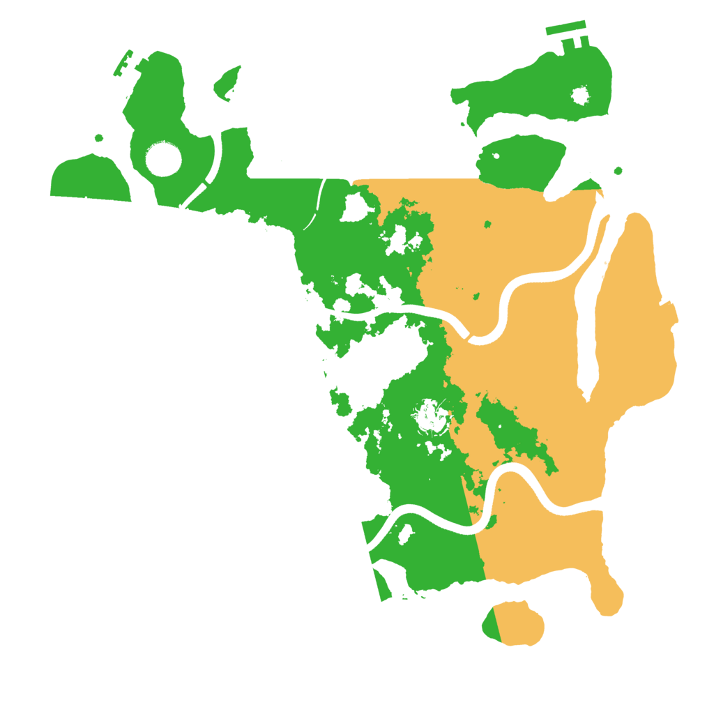 Biome Rust Map: Procedural Map, Size: 3600, Seed: 1236955218