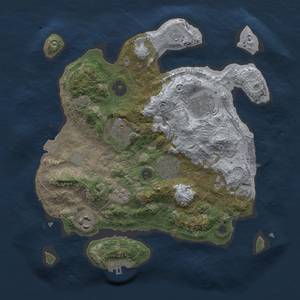 Thumbnail Rust Map: Procedural Map, Size: 3000, Seed: 2543789, 13 Monuments