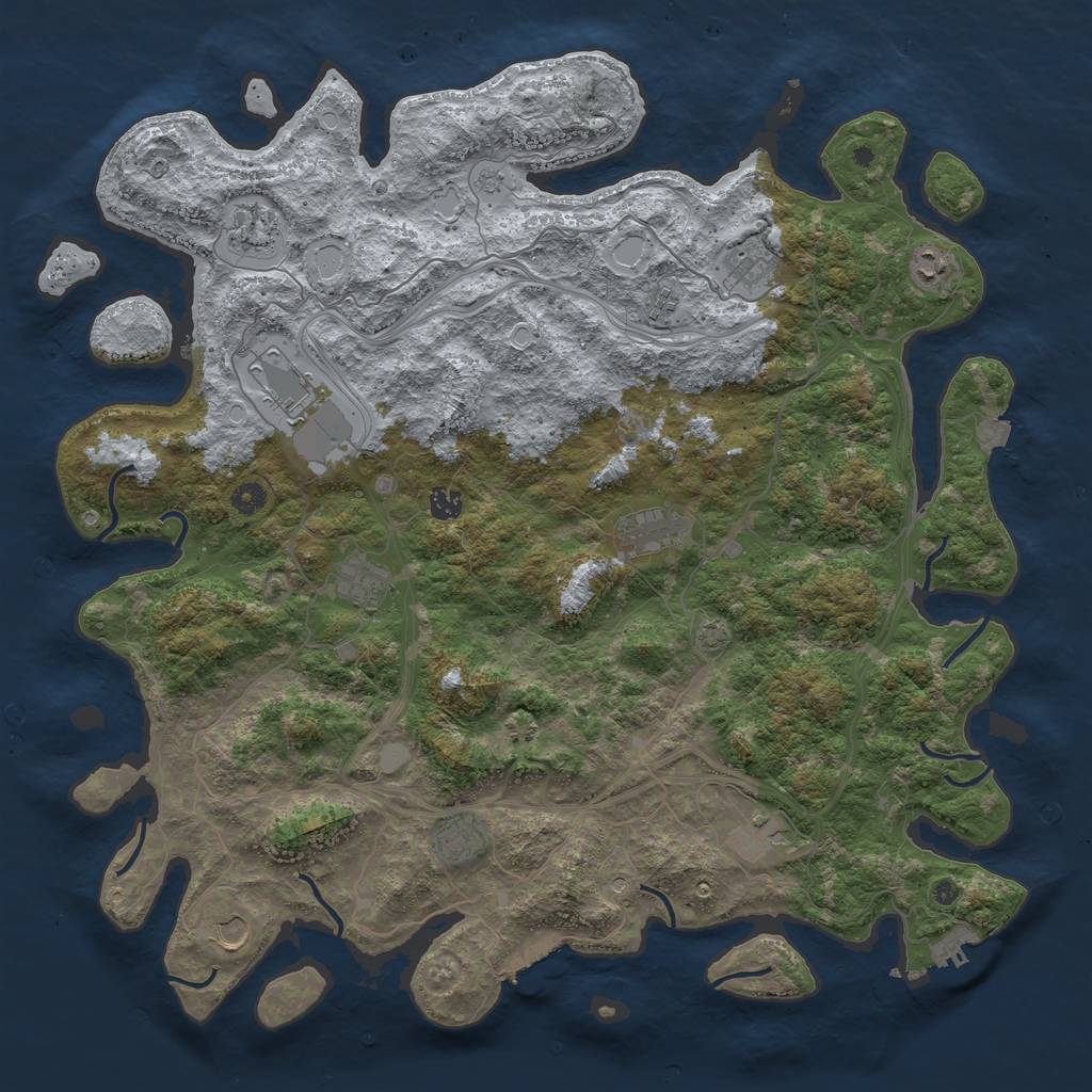 Rust Map: Procedural Map, Size: 4800, Seed: 21579256, 19 Monuments