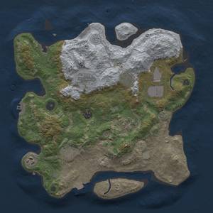 Thumbnail Rust Map: Procedural Map, Size: 3500, Seed: 52323, 15 Monuments