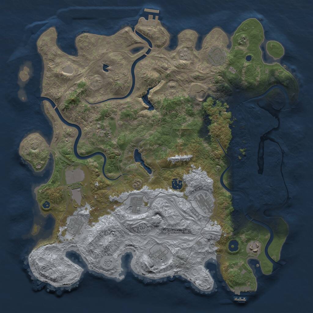 Rust Map: Procedural Map, Size: 4250, Seed: 802211, 17 Monuments