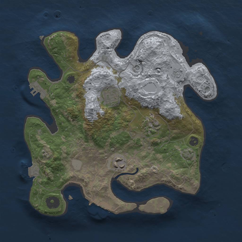 Rust Map: Procedural Map, Size: 2750, Seed: 69, 11 Monuments