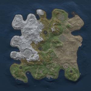 Thumbnail Rust Map: Procedural Map, Size: 3300, Seed: 3228462, 15 Monuments