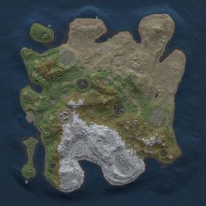 Thumbnail Rust Map: Procedural Map, Size: 3000, Seed: 653099241, 13 Monuments