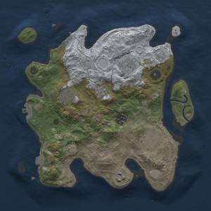 Thumbnail Rust Map: Procedural Map, Size: 3000, Seed: 1412588066, 14 Monuments