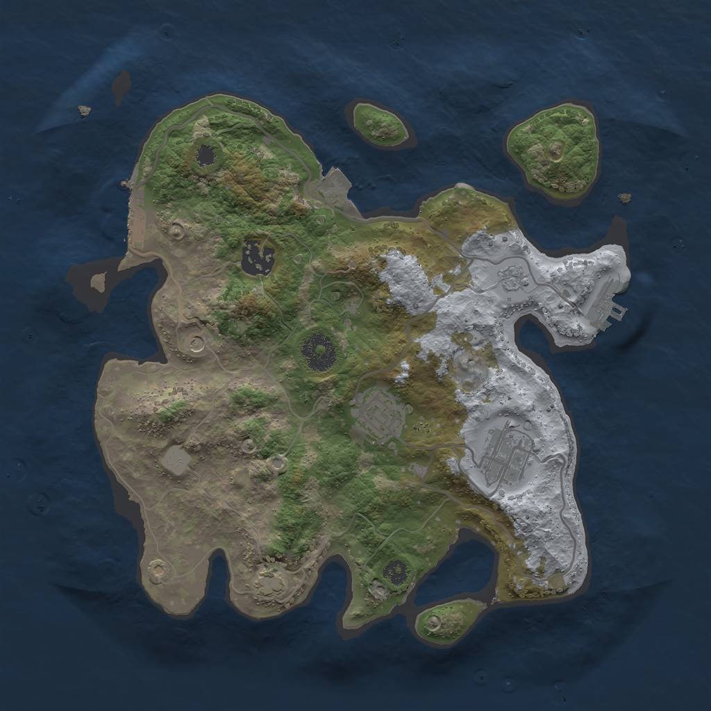 Rust Map: Procedural Map, Size: 3000, Seed: 353275006, 11 Monuments